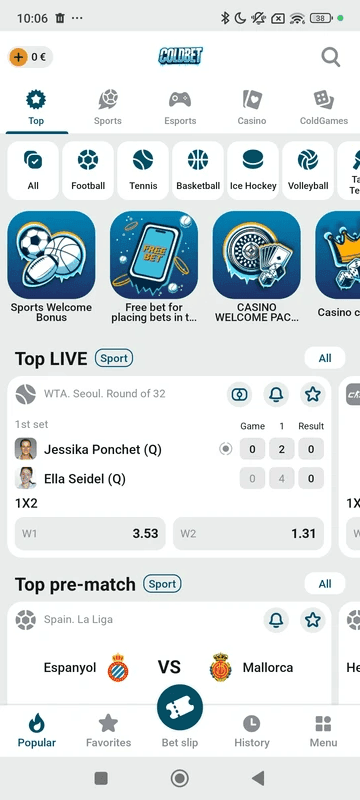 Coldbet screenshot
