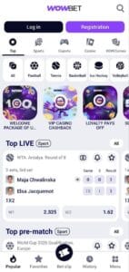 wowbet screenshot 2