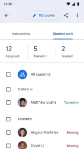 Google Classroom screenshot 4