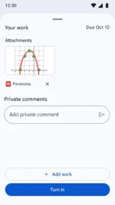 Google Classroom screenshot 8
