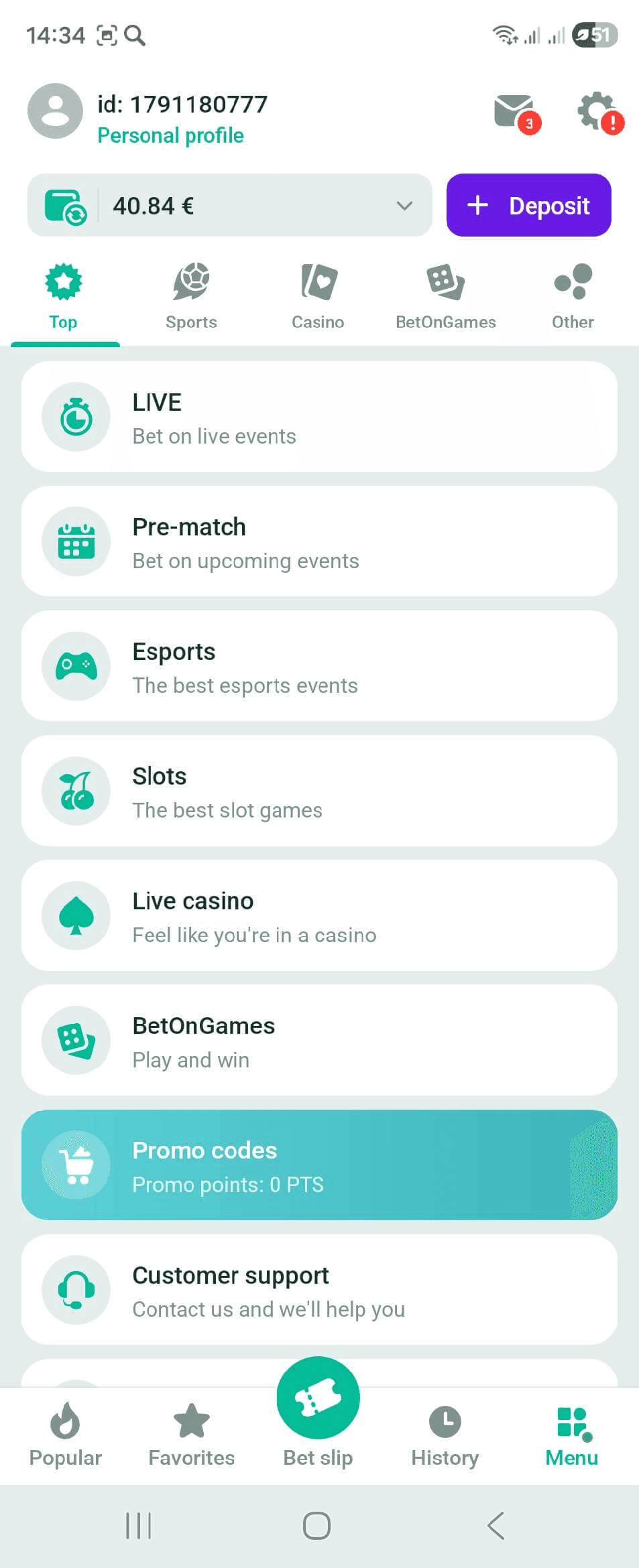 BetOnGame screenshot