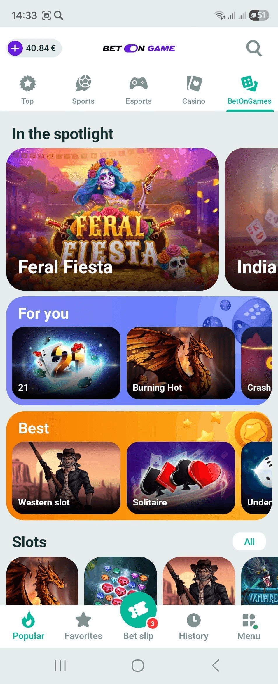 BetOnGame screenshot