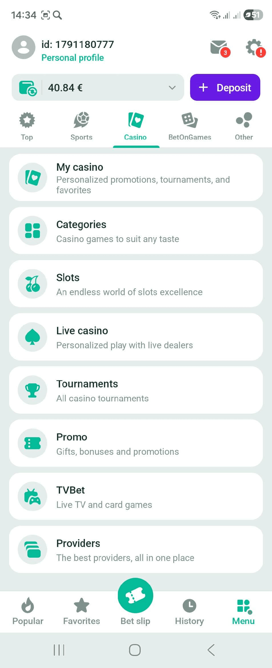 BetOnGame screenshot