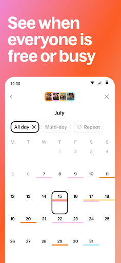 Howbout: shared calendar screenshot