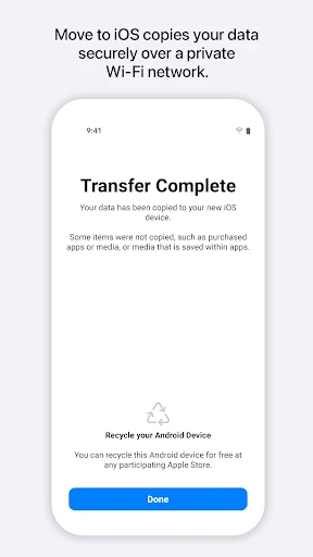 Move to iOS screenshot