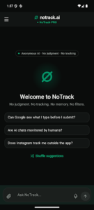 NoTrack: Private AI Chat screenshot 2