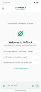 NoTrack: Private AI Chat screenshot 7