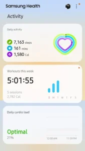 Samsung Health screenshot 2