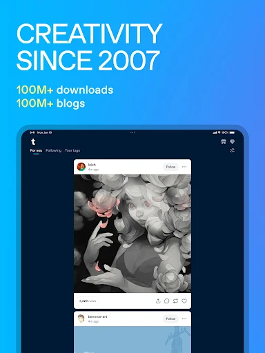 Tumblr: Social Media & Art screenshot