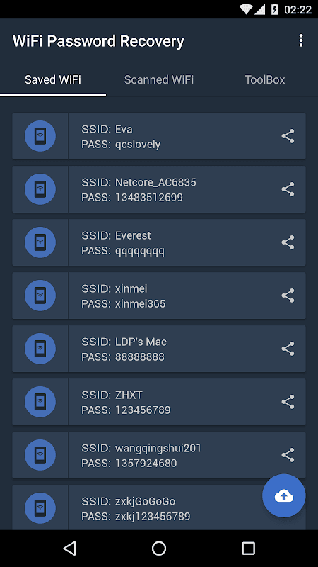 WiFi Password Recovery screenshot