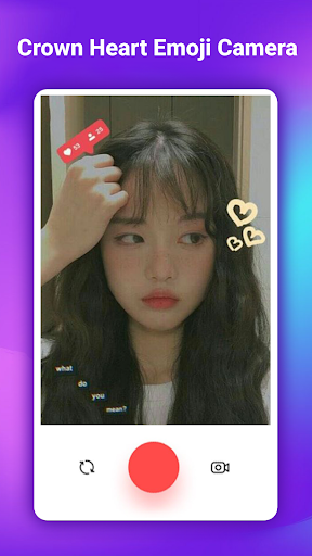 Crown Heart Emoji Camera screenshot 2