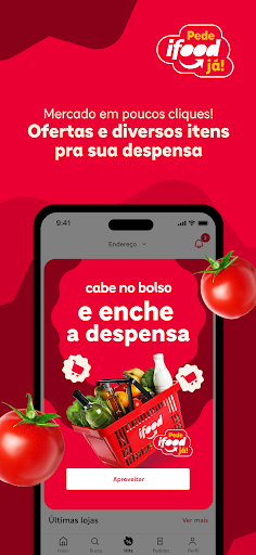 iFood comida e mercado em casa screenshot 2
