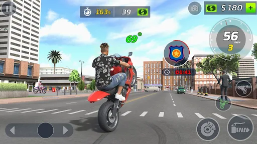 Moto Bike Stunt Wheelie Game screenshot 1