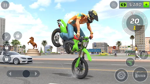Moto Bike Stunt Wheelie Game screenshot 2