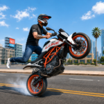 Moto Bike Stunt Wheelie Game