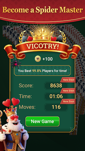 Spider Solitaire - Retro Card screenshot 5