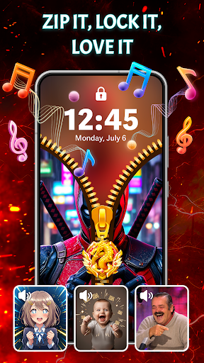 Zipper Lock Screen, Wallpapers screenshot 6